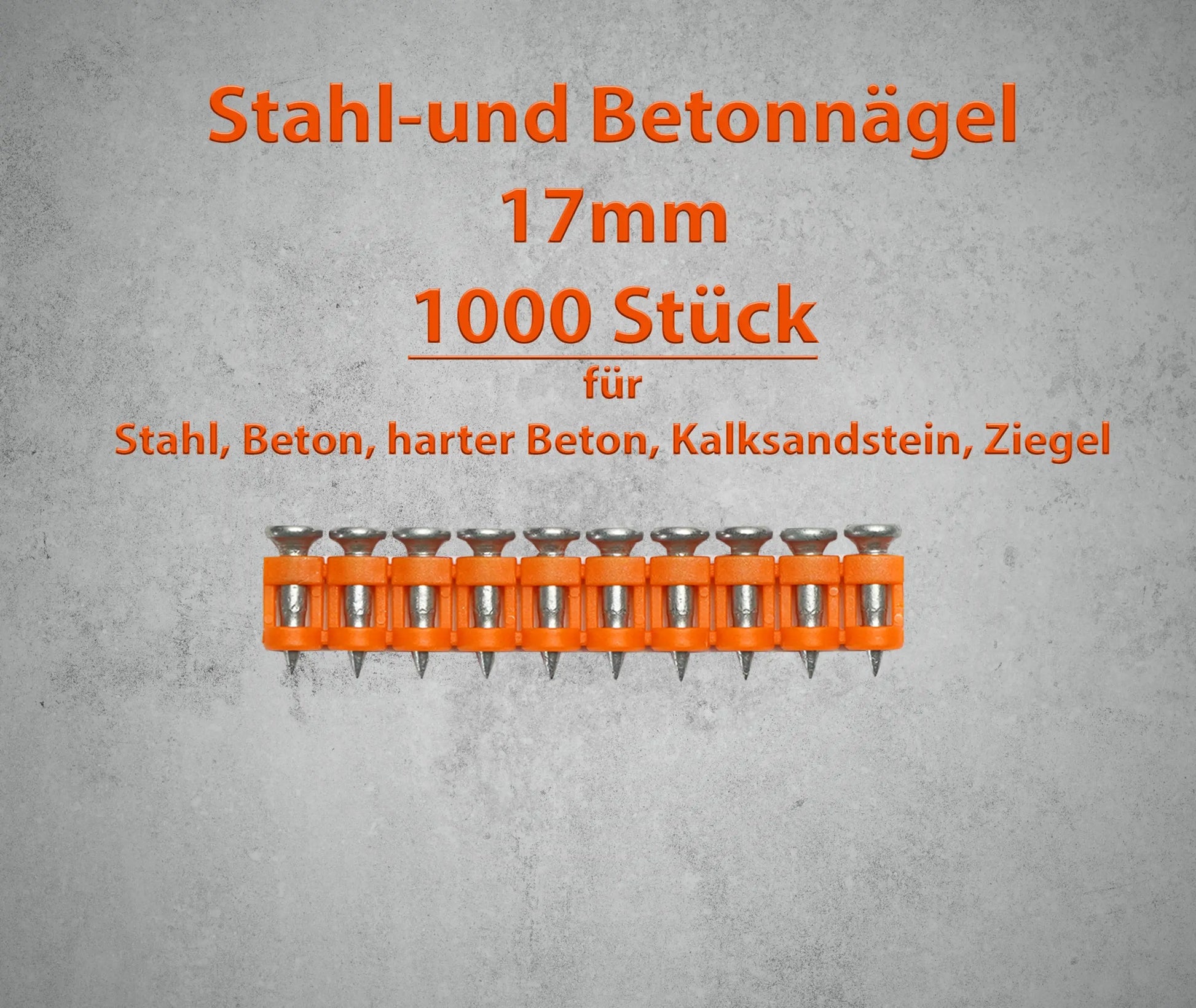 Stahl-und Betonnägel 1000 Stück WS-Werkzeughandel