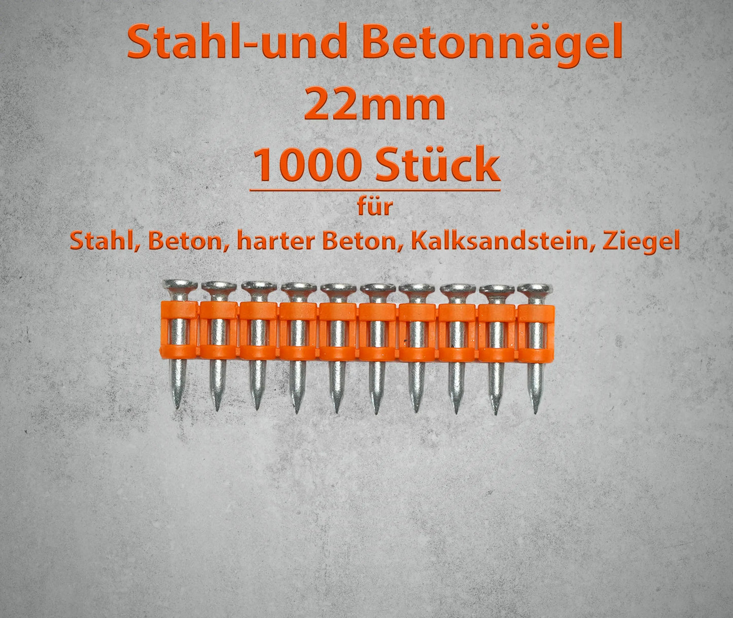 Stahl-und Betonnägel 1000 Stück WS-Werkzeughandel