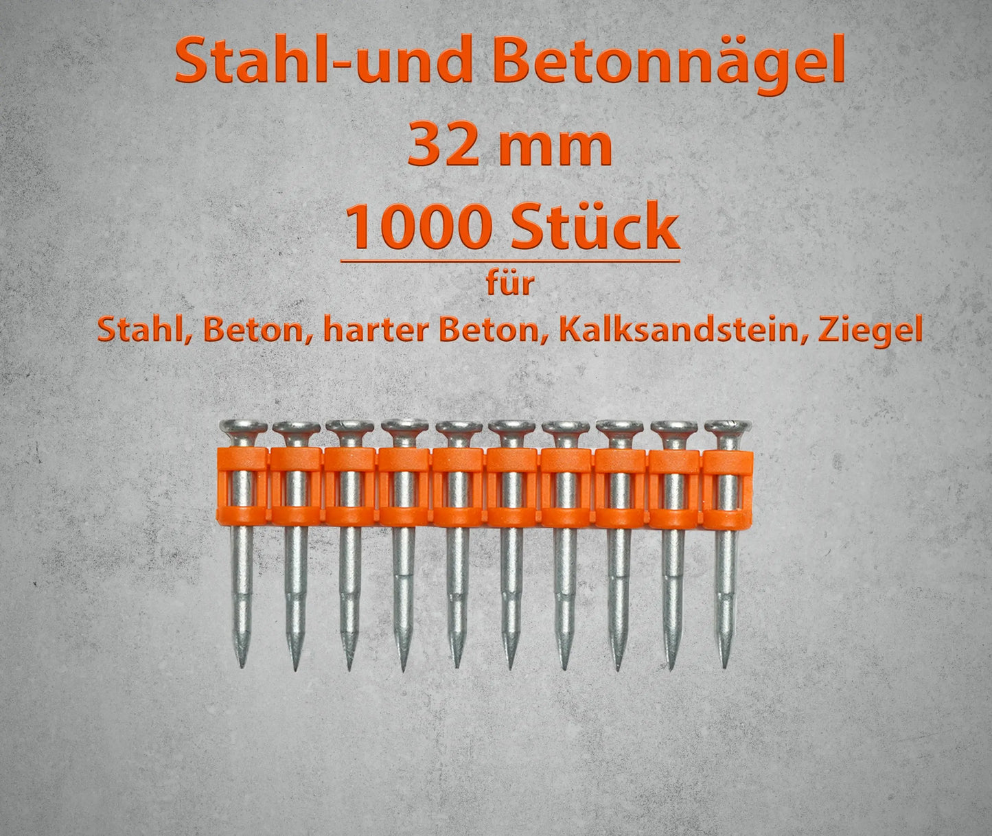 Stahl-und Betonnägel 1000 Stück WS-Werkzeughandel