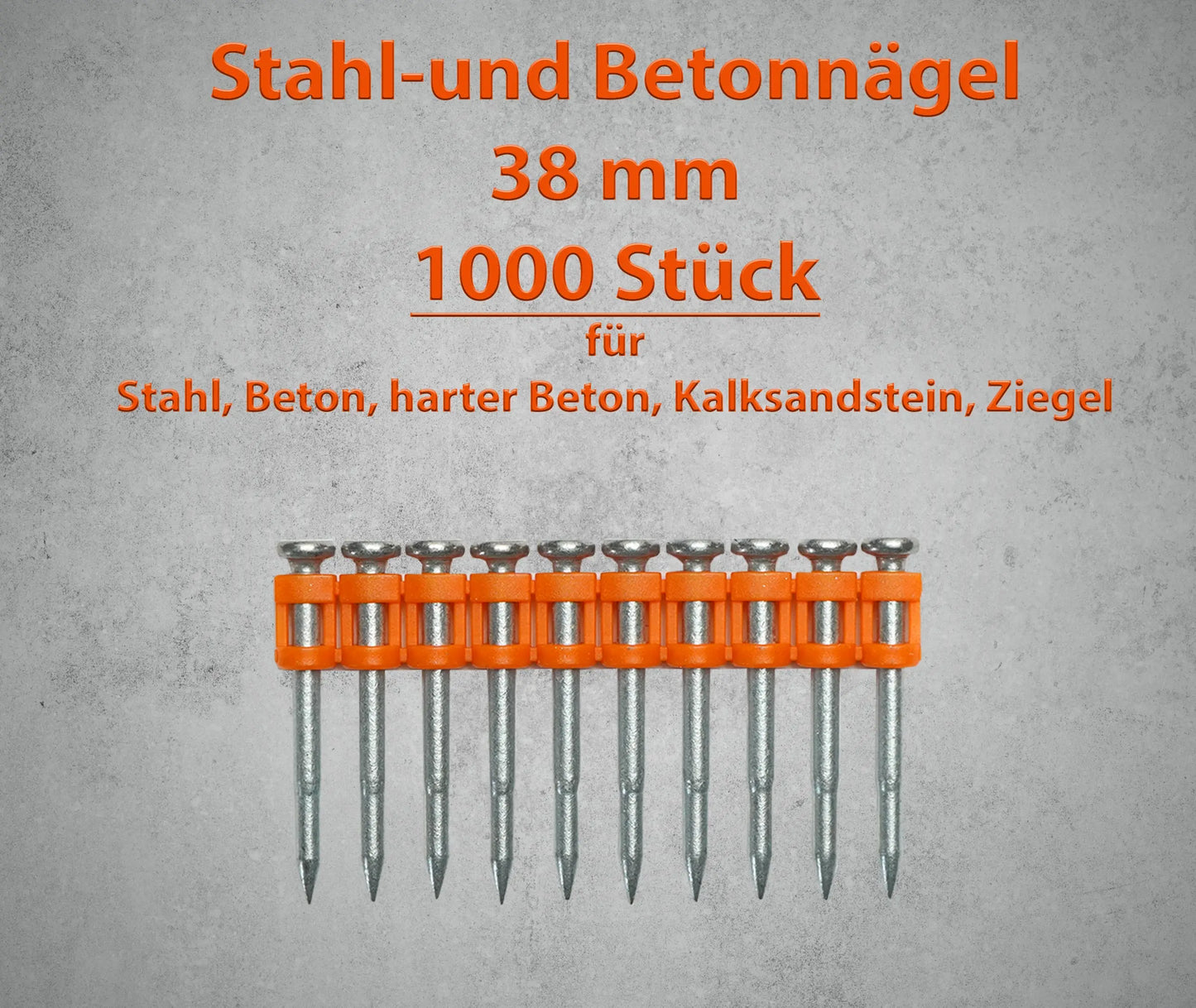 Stahl-und Betonnägel 1000 Stück WS-Werkzeughandel