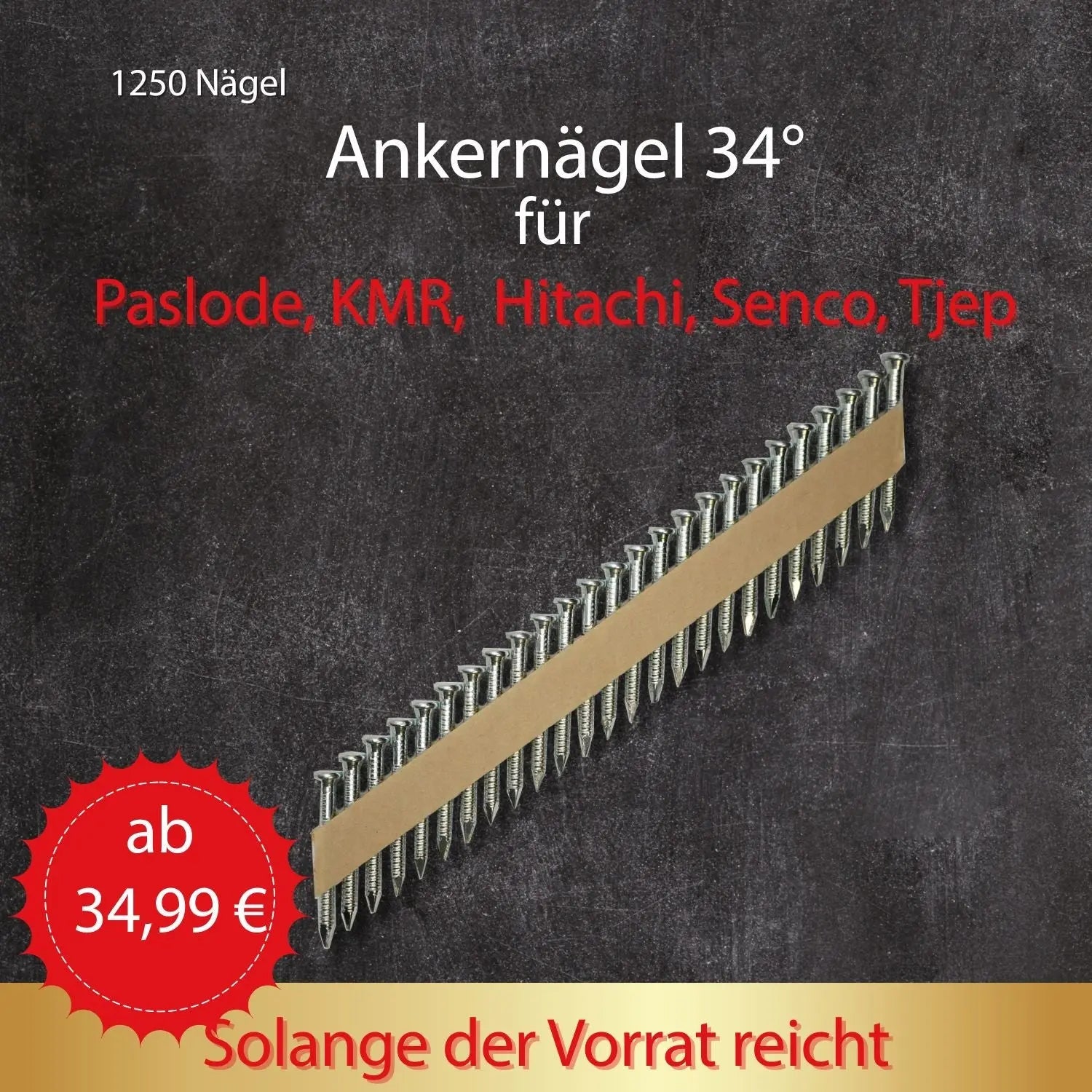 Ankernägel 34°