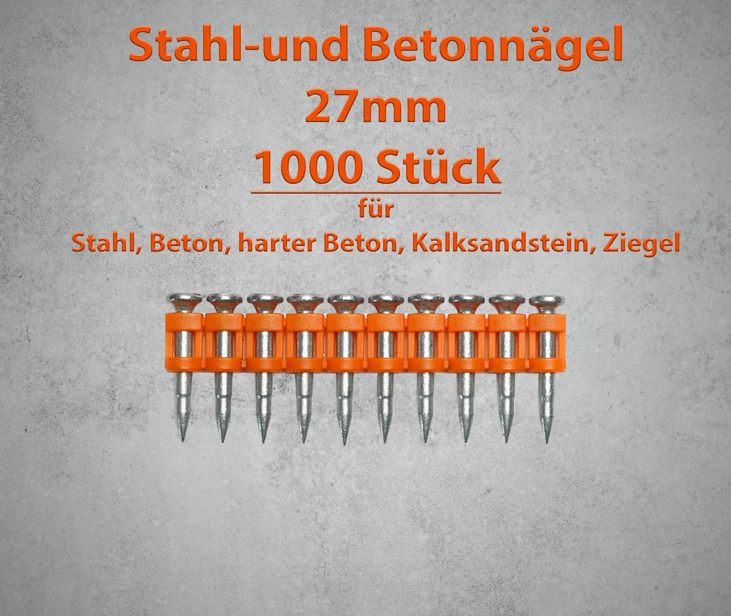 Stahl-und Betonnägel 1000 Stück WS-Werkzeughandel