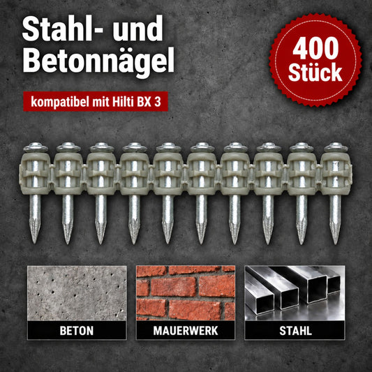 Stahl- und Betonnägel kompatibel mit BX 3 WS-Werkzeughandel